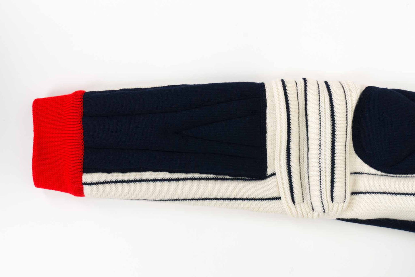 Macun-Vintage Sport Pullover blau-weiss