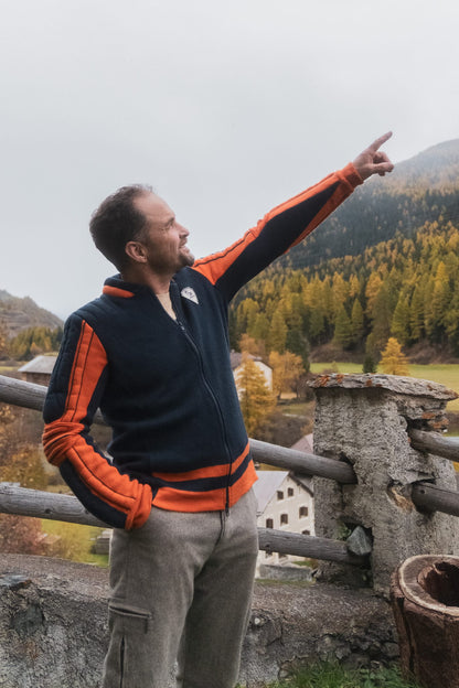 Macun Vintage Sport Pullover marine blau/rot