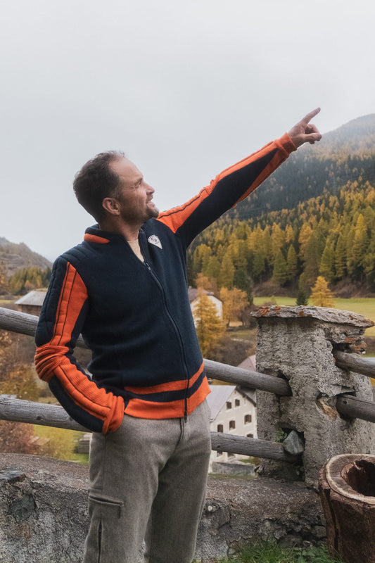 Macun Vintage Sport Pullover marine blau/rot