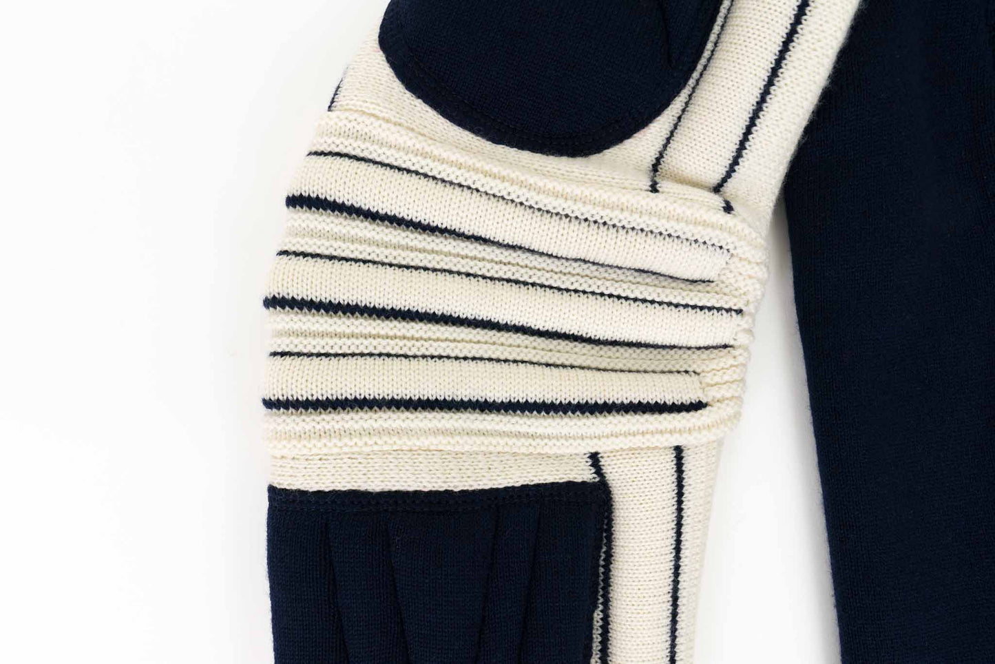 Macun-Vintage Sport Pullover blau-weiss